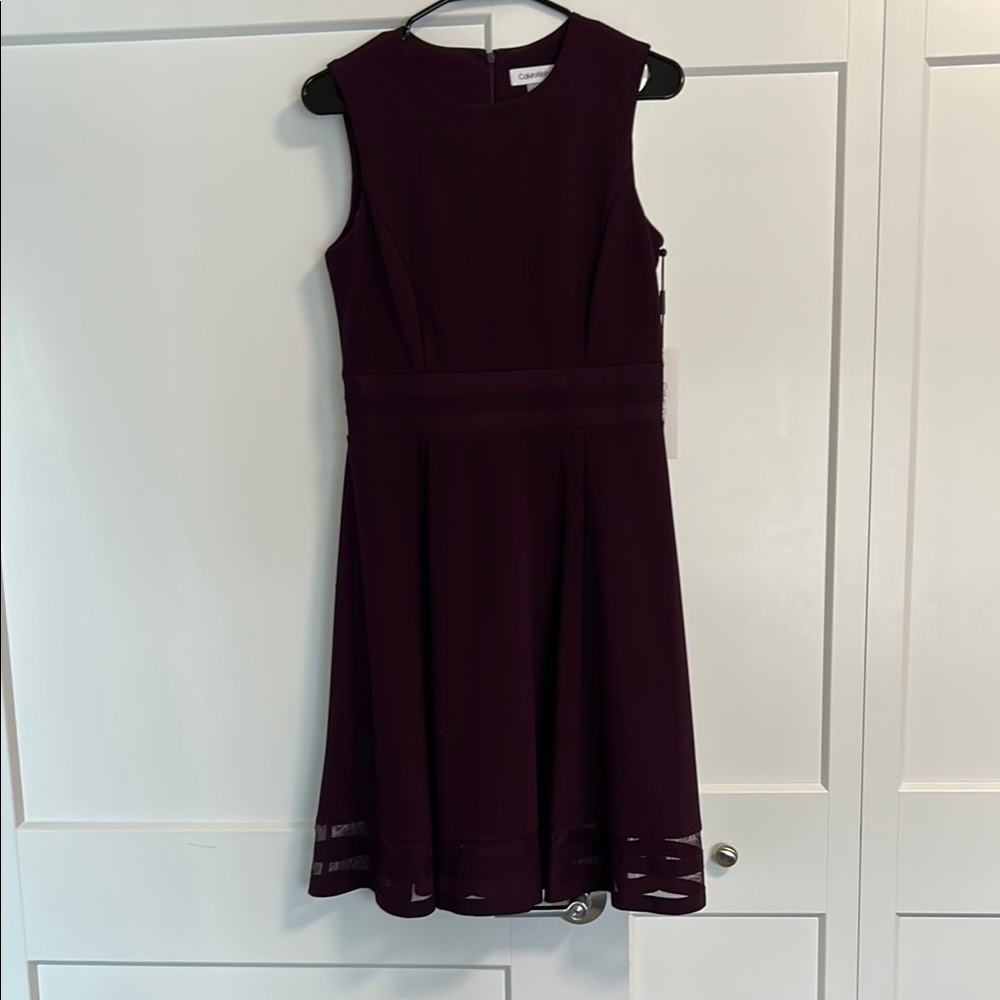 Elegant Purple Sleeveless Dress